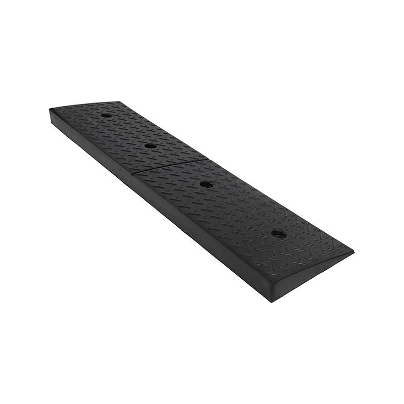 Durable Rubber Kerb Ramp, Heavy Duty Portable Driveway Edge Step Riser, Wheelchair Access, Anti-Slip Grid Surface