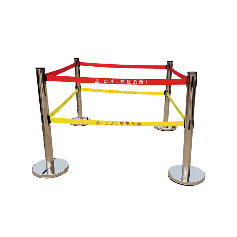 Heavy Duty Stanchion Crowd Control Post Barrier With Retractable Belt