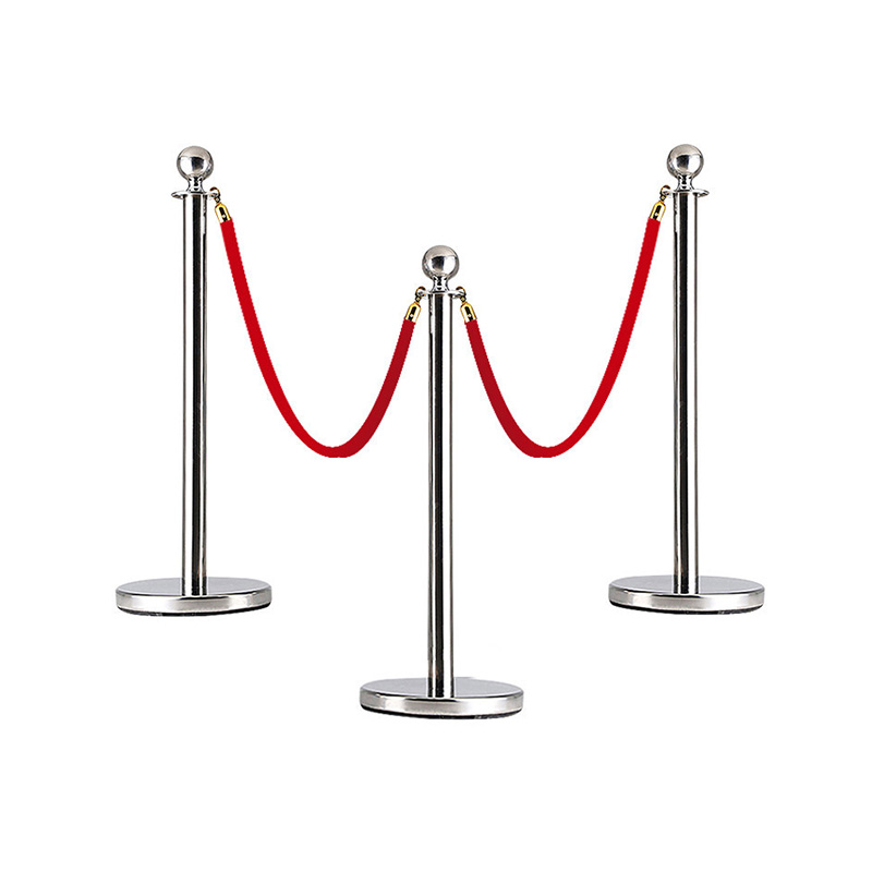 2 Double-layer Paint Column Railing Rope Queue Pole Barriers for Parking