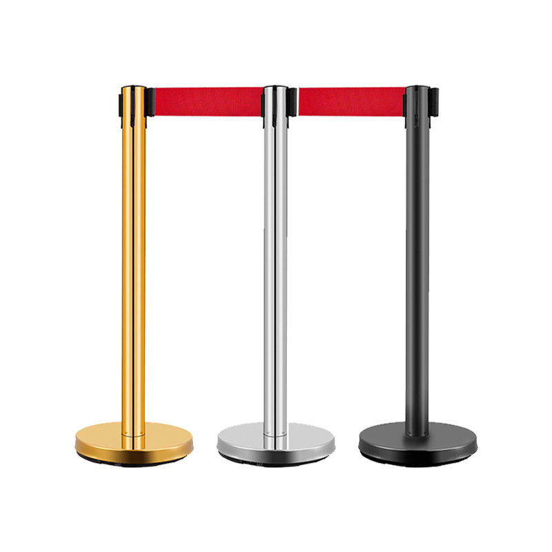 Heavy Duty Stanchion Crowd Control Post Barrier With Retractable Belt