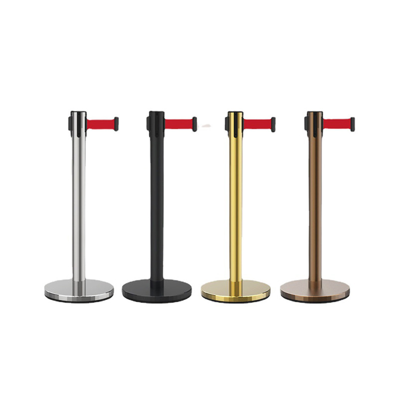 Heavy Duty Stanchion Crowd Control Post Barrier With Retractable Belt