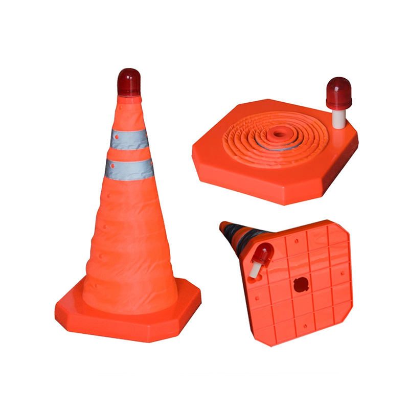 700*305*305 LED Traffic Cone Safety Cone Collapsible