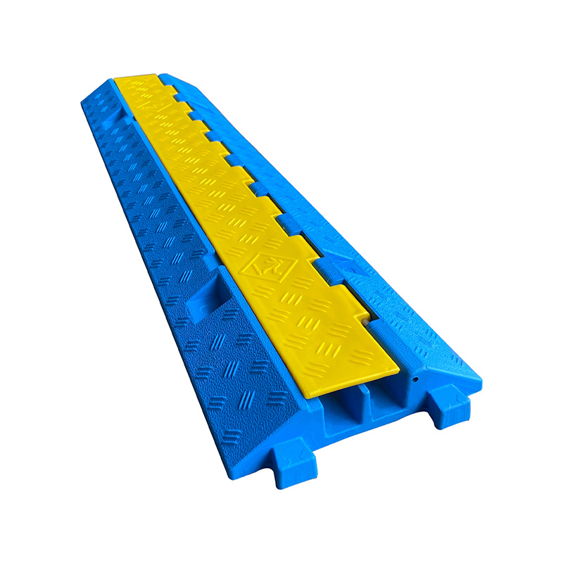 Outdoor Rubber Cable Cover Ramp 2 Channel Cable Ramp Protector